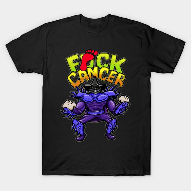 Euro Super Shredder - F*ck Cancer (PG version) - TMNT T-Shirt by Pizza Plastic